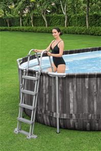 Bestway  Power Steel 610 x 366 x 122 cm Oval Pool m/pumpe,stige-3