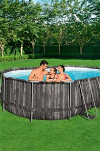 Bestway  Power Steel 610 x 366 x 122 cm Oval Pool m/pumpe,stige-6