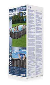 Bestway  Power Steel 610 x 366 x 122 cm Oval Pool m/pumpe,stige-8