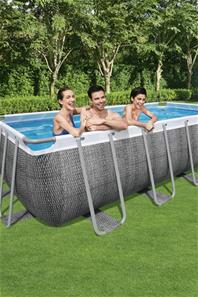 Bestway  Power Steel Rektangulær Pool 488 x 244 x 122 cm Special Edition-3