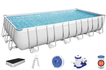 Bestway  Power Steel Rektangulær Pool 732 x 366 x 132 cm