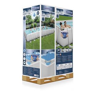 Bestway  Power Steel Rektangulær Pool 956 x 488 x 132 cm-8