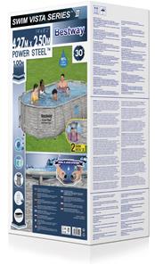 Bestway  Power Steel  Swim Vista II 427 x 250 x 100 cm - Ny Model!-10