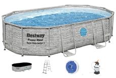 Bestway Power Steel Swim Vista II 488 x 305 x 107 cm pool m/sandfilter mv