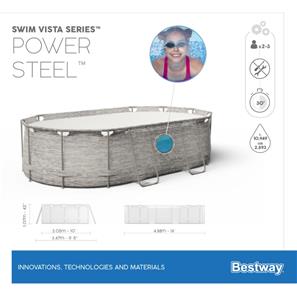 Bestway  Power Steel  Swim Vista II 488 x 305 x 107 cm pool m/sandfilter-11