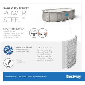 Bestway  Power Steel  Swim Vista II 488 x 305 x 107 cm pool m/sandfilter-12