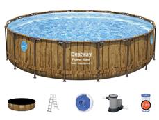 Bestway  Power Steel Swim Vista II 549 x 122 cm m/pumpe, stige - Ny Model!