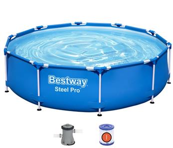  Bestway Steel Pro Frame Pool 305 x 76 cm m/filter pumpe