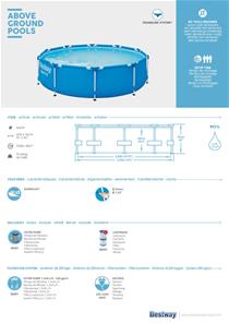  Bestway Steel Pro Frame Pool 305 x 76 cm m/filter pumpe-7