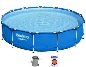  Bestway Steel Pro Frame Pool 396 x 84 cm m/filter pumpe