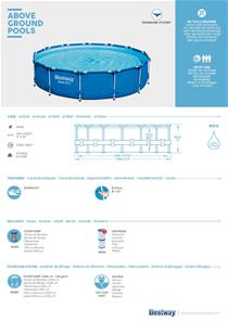  Bestway Steel Pro Frame Pool 396 x 84 cm m/filter pumpe-8