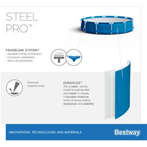  Bestway Steel Pro Frame Pool 366 x 76 cm m/pumpe-6
