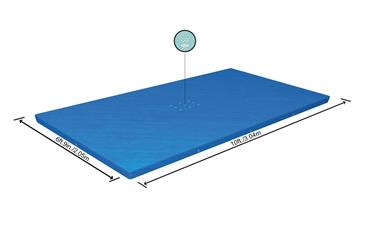 Bestway overdækning 300 x 201 cm til Steel Pro Frame Pools  -3