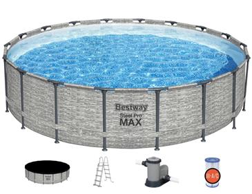  Bestway Steel Pro Max Frame Pool 549 x 122cm m/pumpe, stige - Ny Model!