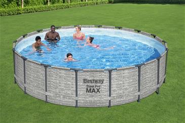  Bestway Steel Pro Max Frame Pool 549 x 122cm m/pumpe, stige - Ny Model!-2
