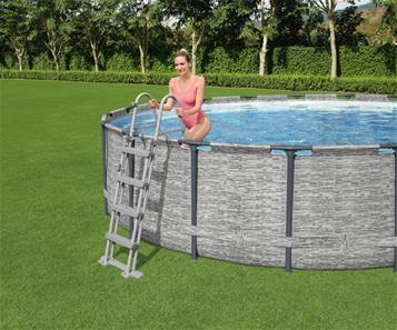  Bestway Steel Pro Max Frame Pool 549 x 122cm m/pumpe, stige - Ny Model!-4