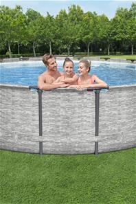  Bestway Steel Pro Max Frame Pool 549 x 122cm m/pumpe, stige - Ny Model!-5