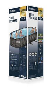 Bestway  Steel Pro MAX 610 x 366 x 122 cm Oval Pool m/pumpe,stige-13