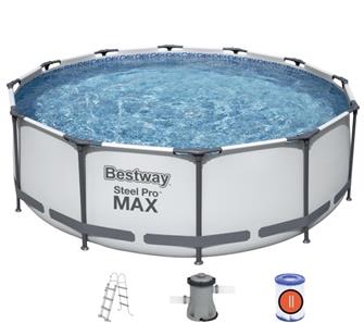  Bestway Steel Pro MAX Frame Pool 366 x 100cm m/filter pumpe, stige