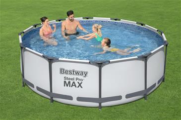  Bestway Steel Pro MAX Frame Pool 366 x 100cm m/filter pumpe, stige-2