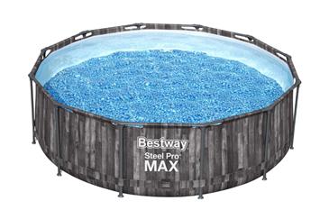  Bestway Steel Pro MAX Frame Pool 366x100cm Stone m/pumpe,stige-5