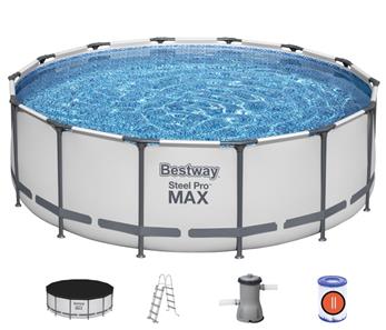  Bestway Steel Pro MAX Frame Pool 427 x 122 cm  m/pumpe, stige m.v.