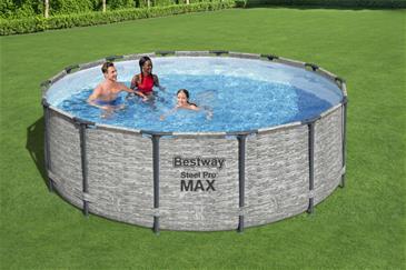  Bestway Steel Pro Max Frame Pool 427 x 122 cm m/pumpe, stige - Ny Model!-3