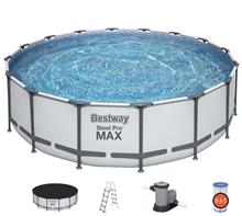 Bestway Steel Pro MAX Frame Pool 488 x 122 cm m/pumpe, stige m.v.
