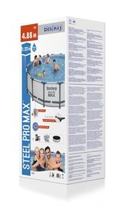  Bestway Steel Pro MAX Frame Pool 488 x 122 cm m/pumpe, stige m.v.-5