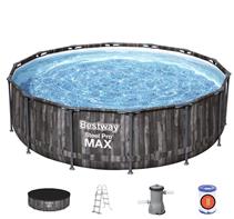Bestway Steel Pro MAX Frame Pool 427x107cm m/pumpe,stige - Prismatic Stone