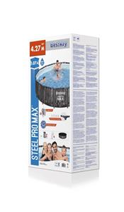  Bestway Steel Pro MAX Frame Pool 427 x 107cm m/pumpe,stige - Ny Model!-11