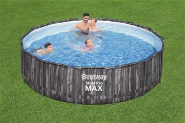 Bestway Steel Pro MAX Frame Pool 427 x 107cm m/pumpe,stige - Ny Model!-5