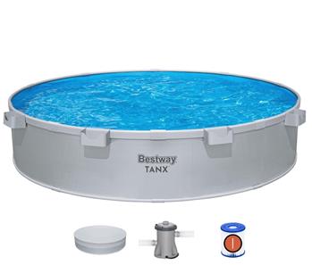Bestway TANX Alt-i-en Rundt Pool-sæt 305 x 61 cm
