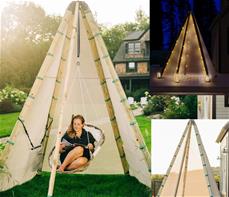 Bijou Build Haven - tipi-inspireret hyggehule og ophængsstativ
