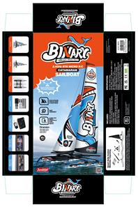 Binary V3 RTR Mini Catamaran 2.4G RTR fjernstyret sejlbåd-6