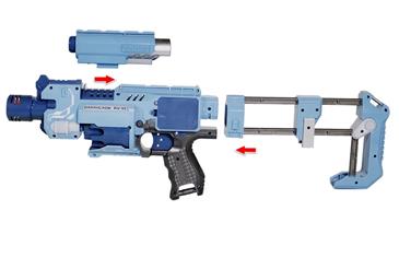 Blaze Storm Barricade Elektrisk Laser Blaster med Soft Darts-4