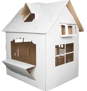Blomstrende hus i pap (Mal selv)-4