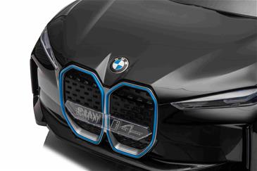 BMW i4 Elbil til børn 12v m/Gummihjul + 2.4G Remote + Lædersæde-9