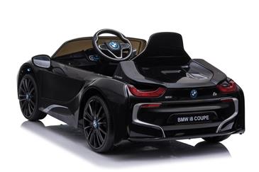 BMW i8 Coupe Elbil til børn 12v m/Gummihjul + 2.4G + Lædersæde-5