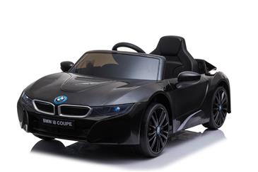 BMW i8 Coupe Elbil til børn 12v m/Gummihjul + 2.4G + Lædersæde-6