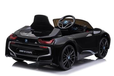 BMW i8 Coupe Elbil til børn 12v m/Gummihjul + 2.4G + Lædersæde-9