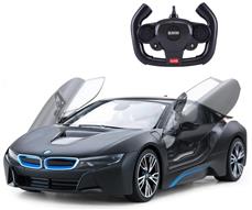 BMW i8 Fjernstyret Bil 1:14 Sort (Kan åbne dørene via remote)