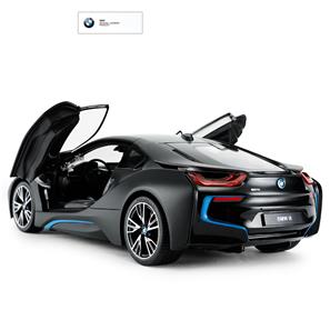 BMW i8 Fjernstyret Bil 1:14 Sort (Kan åbne dørene via remote)-2