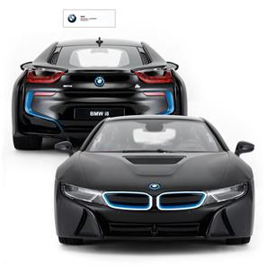 BMW i8 Fjernstyret Bil 1:14 Sort (Kan åbne dørene via remote)-3