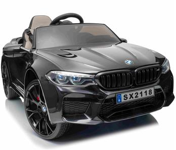 BMW M5 Drift 21,6V Sort til Børn 2.4G +Lædersæde-2