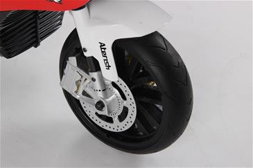BMW S 1000 RR Motorcykel til Børn 12V med gummihjul+Lithium /Rød-4