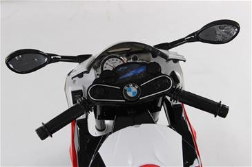 BMW S 1000 RR Motorcykel til Børn 12V med gummihjul+Lithium /Rød-7