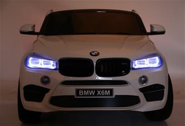 BMW X6 M 12v XXL Hvid m/Gummihjul + 2.4G + 10AH-11