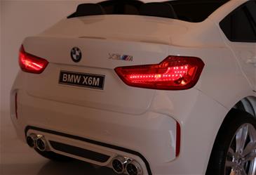 BMW X6 M 12v XXL Hvid m/Gummihjul + 2.4G + 10AH-12