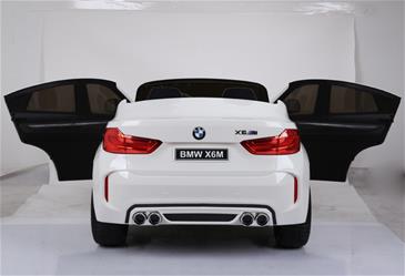BMW X6 M 12v XXL Hvid m/Gummihjul + 2.4G + 10AH-14